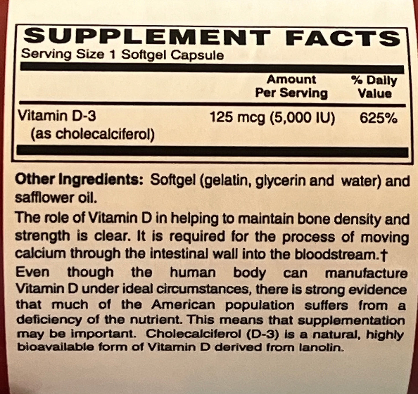 Necessary Vitamin D3