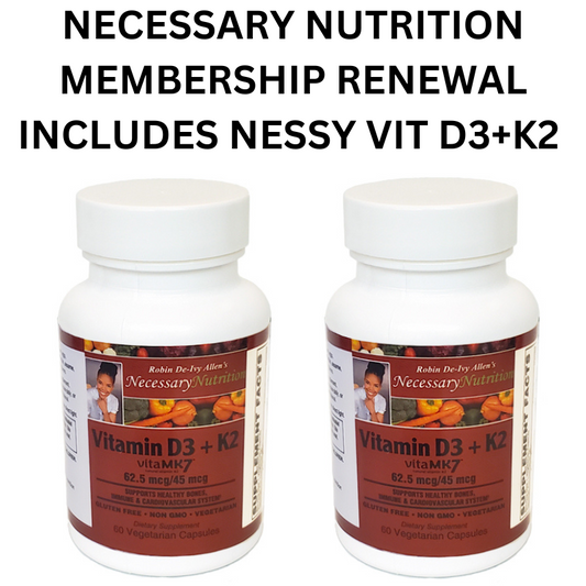 Necessary Nutrition Membership Renewal + 2 Bottles of D3+K2